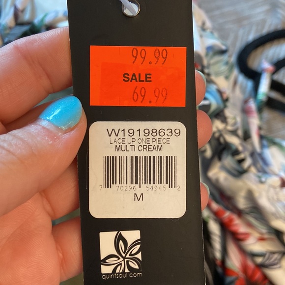 Lace Up One Piece Bathing Suit - Picture 6 of 6